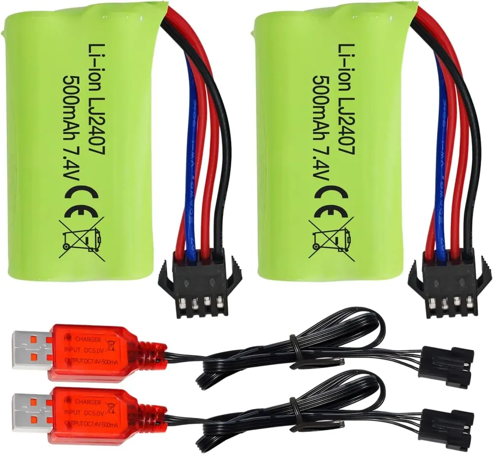 4,8V AA baterie, 2400mAh dobíjecí Ni-MH baterie, SM 2P zástrčka pro HY800 F1 F3 RC člun RC sběrnice s SM 2P USB nabíjecím...