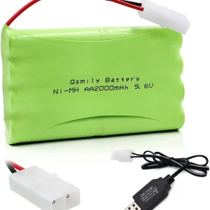 4,8V AA baterie, 2400mAh dobíjecí Ni-MH baterie, SM 2P zástrčka pro HY800 F1 F3 RC člun RC sběrnice s SM 2P USB nabíjecím...