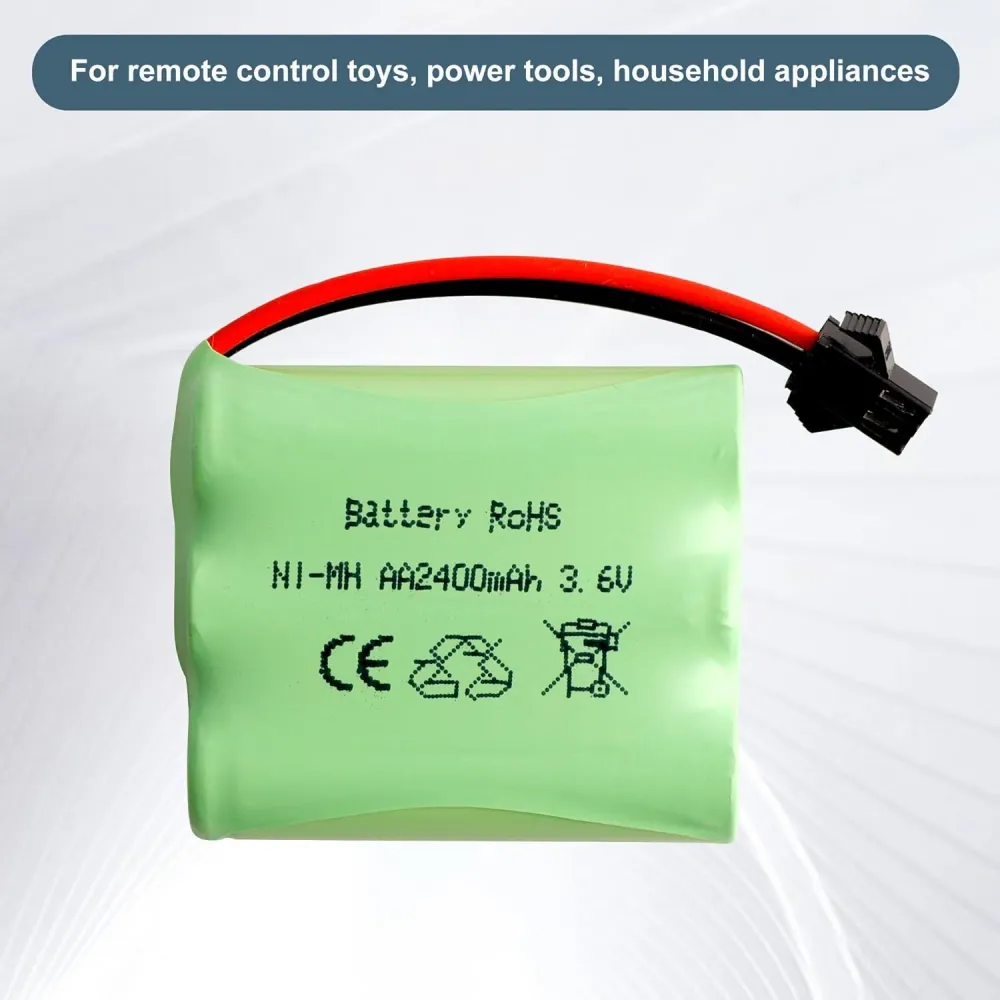 4,8V AA baterie, 2400mAh dobíjecí Ni-MH baterie, SM 2P zástrčka pro HY800 F1 F3 RC člun RC sběrnice s SM 2P USB nabíjecím...