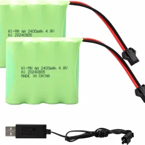 4,8V Ni-Mh 2400 mAh dobíjecí baterie pro dálkové ovládání do auta + USB nabíjecí kabel YUNIQUE GREEN-CLEAN-POWER