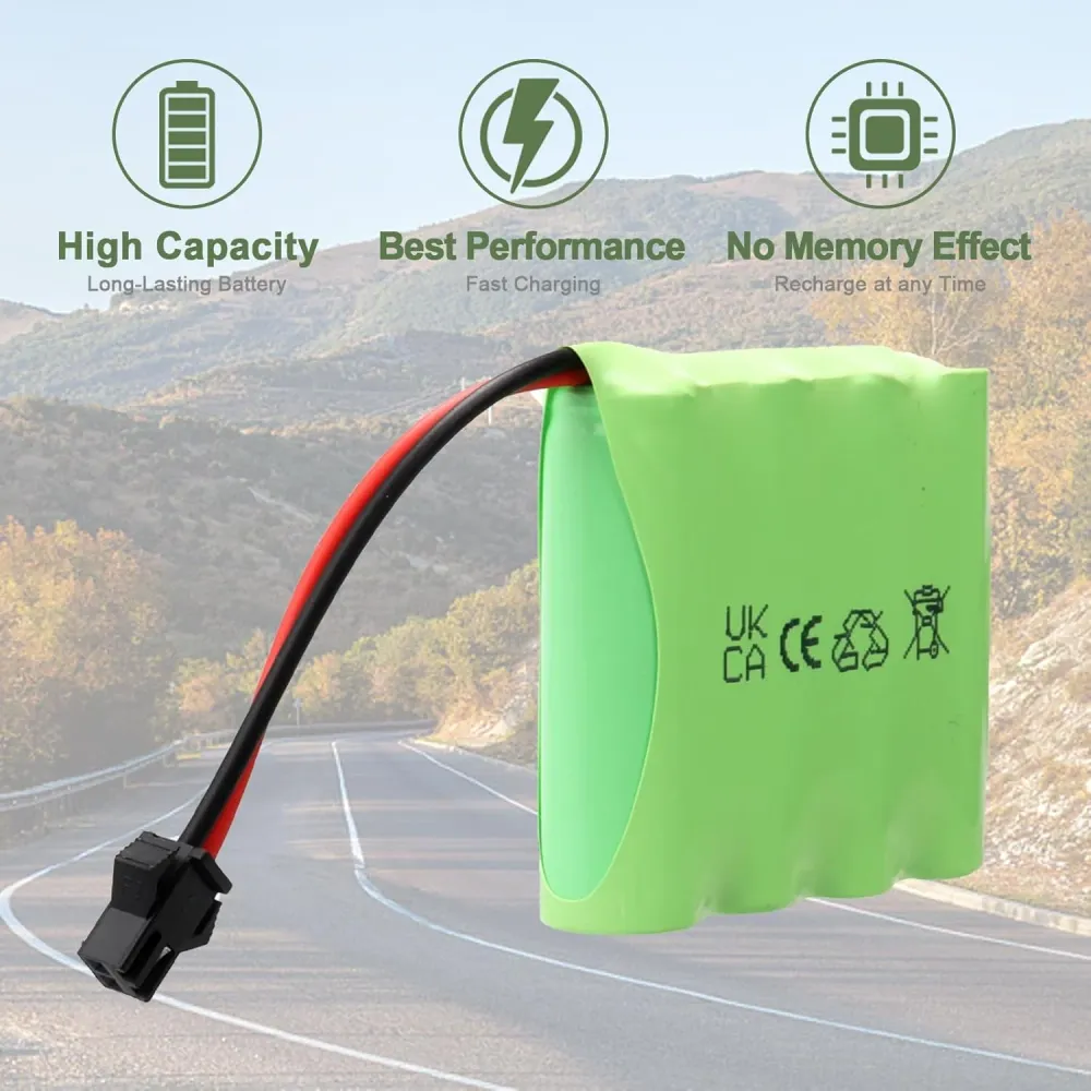 4,8V Ni-Mh 2400 mAh dobíjecí baterie pro dálkové ovládání do auta + USB nabíjecí kabel YUNIQUE GREEN-CLEAN-POWER