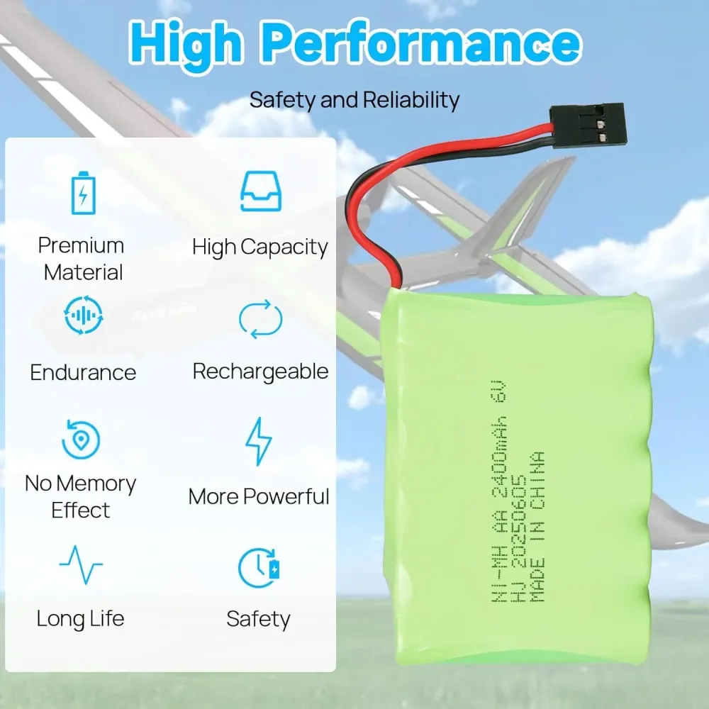 4,8V Ni-Mh 2400 mAh dobíjecí baterie pro dálkové ovládání do auta YUNIQUE GREEN-CLEAN-POWER