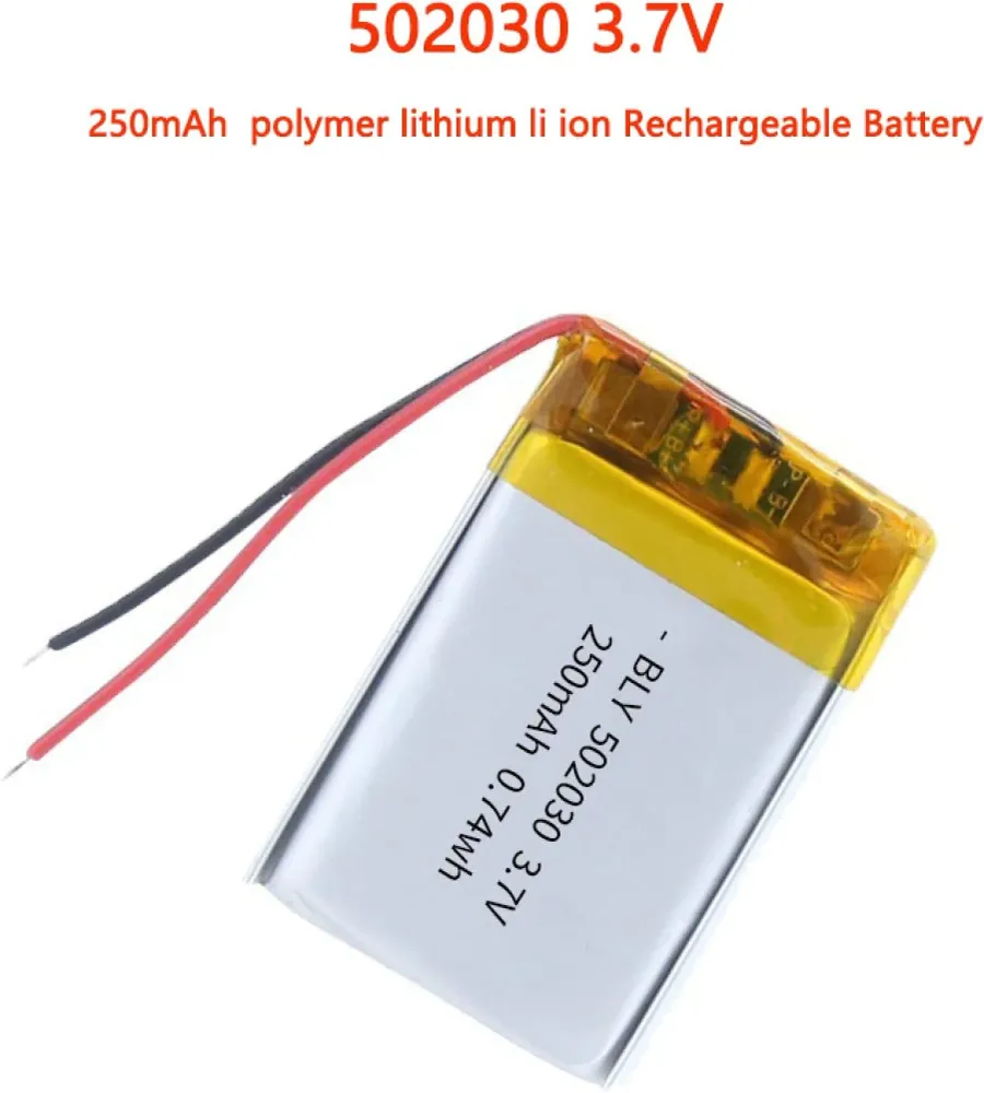 502035 Dobíjecí Lipo baterie (3,7V, 300mAh Lipo) pro Bluetooth sluchátka, chytré hodinky, POS, lékařské nástroje další pře...