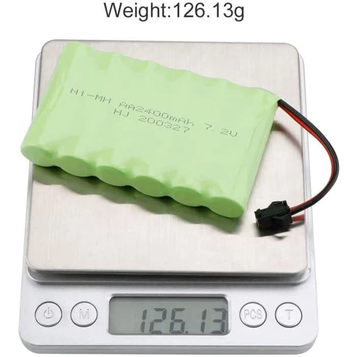 7,2V 2400mAh Ni-MH AA dobíjecí baterie s 2kolíkovým konektorem sm-2P pro RC vozidla, nákladní auta YUNIQUE GREEN-CLEAN-POWER