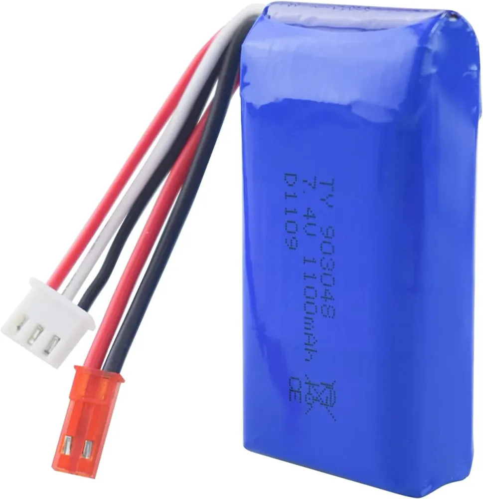 2 x 7,4V 1100mAh lithiová baterie s nabíječkou - kompatibilní s WLtoys A949, A959, A969, A979, K929, V912, V913, L959 YUNI...