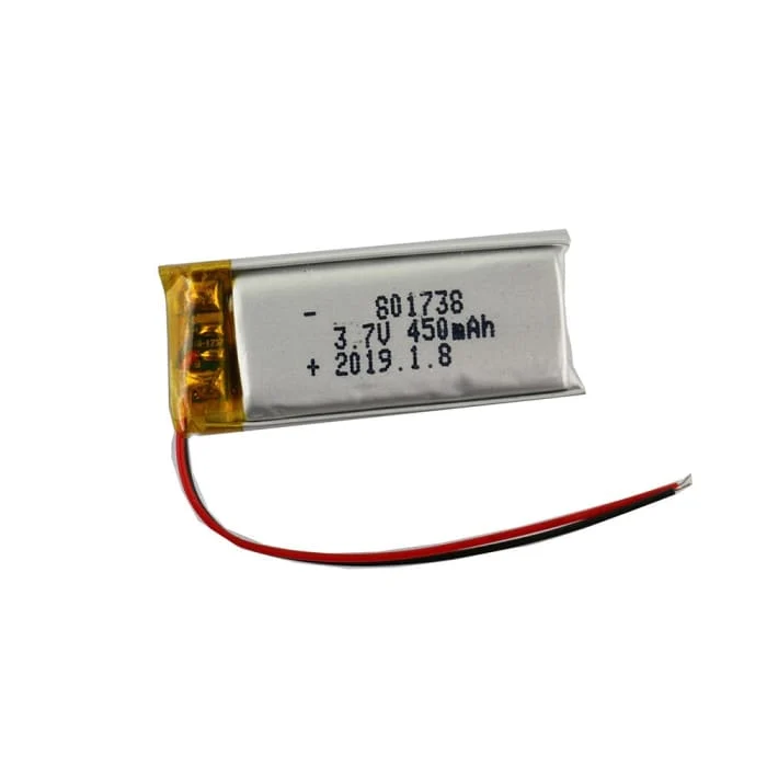 801738 dobíjecí baterie Lipo (3,7V, 450mAh Lipo) pro přenosný telefon video mp3 mp4 LED světlo YUNIQUE GREEN-CLEAN-POWER