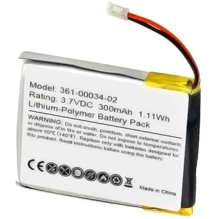 Baterie 3,7V 300mAh1,11Wh 361-00034-02 Kompatibilní s Garmin Fenix 3 / Fenix 3 HR Smartwatch Náhradní baterie 300m...