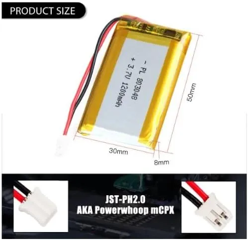 Dobíjecí Lipo baterie (3,7V, 1200mAh Lipo) pro RC drony Quadcopter Syma X5SC X5SW YUNIQUE GREEN-CLEAN-POWER