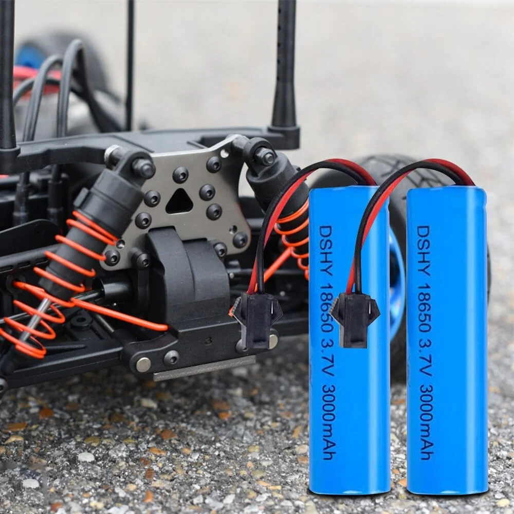 1 kus 3,7V 3000mAh lithium-iontová baterie SM-2P Plug Kompatibilní s DE45 DE42 1:14 Off-road Drift Racing YUNIQUE GREEN-CL...
