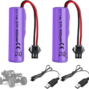 1 kus 7,4V 1000mAh dobíjecí baterie SM-4P s nabíjecím kabelem USB pro RC vozidla DE36W DE65 NO.1809 YUNIQUE GREEN-CLEAN-POWER