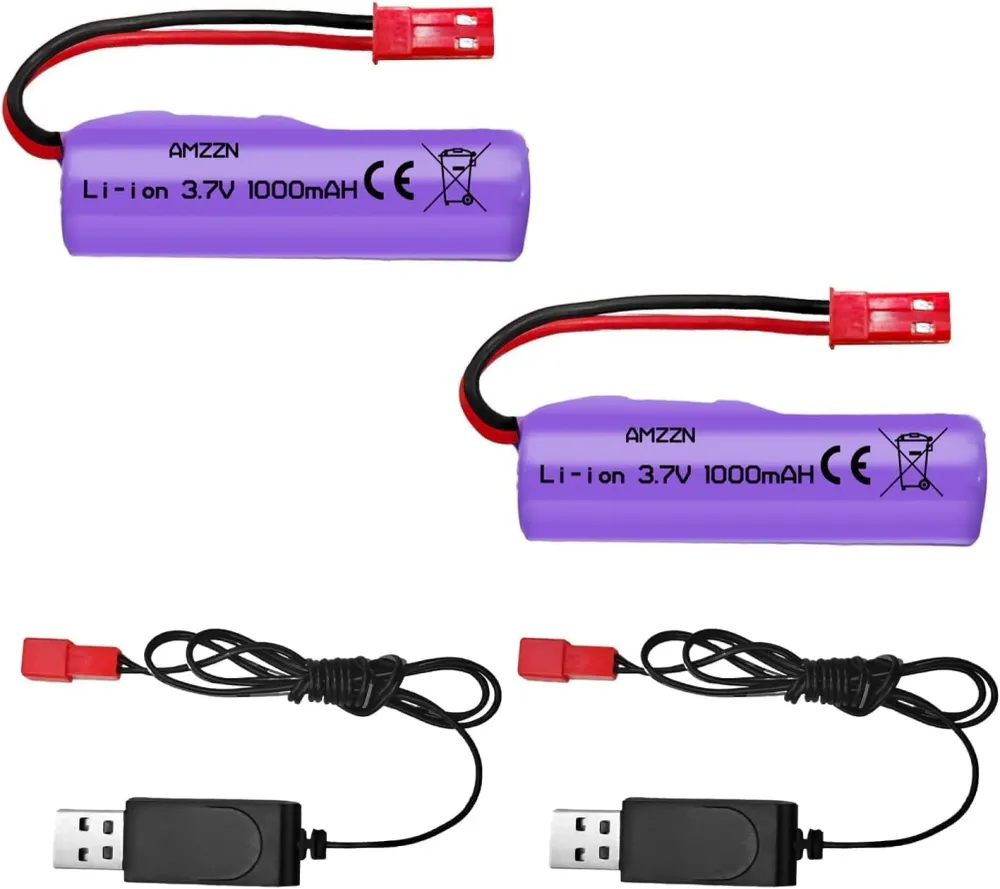 1 kus 7,4V 1000mAh dobíjecí baterie SM-4P s nabíjecím kabelem USB pro RC vozidla DE36W DE65 NO.1809 YUNIQUE GREEN-CLEAN-POWER