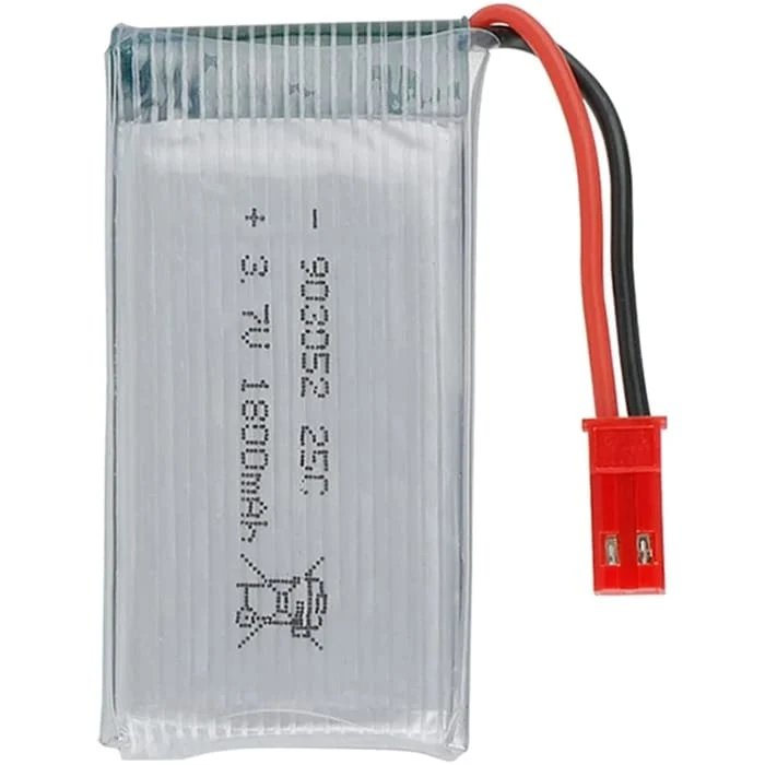 2 kusy 3,7V 1800mAh 25C li-po baterie se zástrčkou JST pro kvadrokoptéru RC vrtulníku JJRC H11D H11C HQ898B YUNIQUE GREEN-...