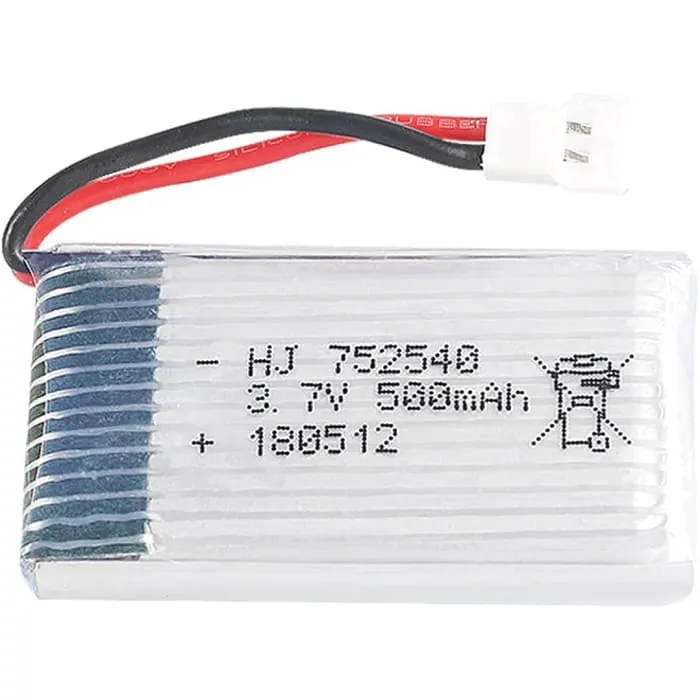 4 kusy 3,7V, 500mAh dobíjecí Lipo baterie pro RC kvadrokoptéry Drony Syma X5 X5C X5SC X5SW, Cheerson CX-30W, Skytech M68,...