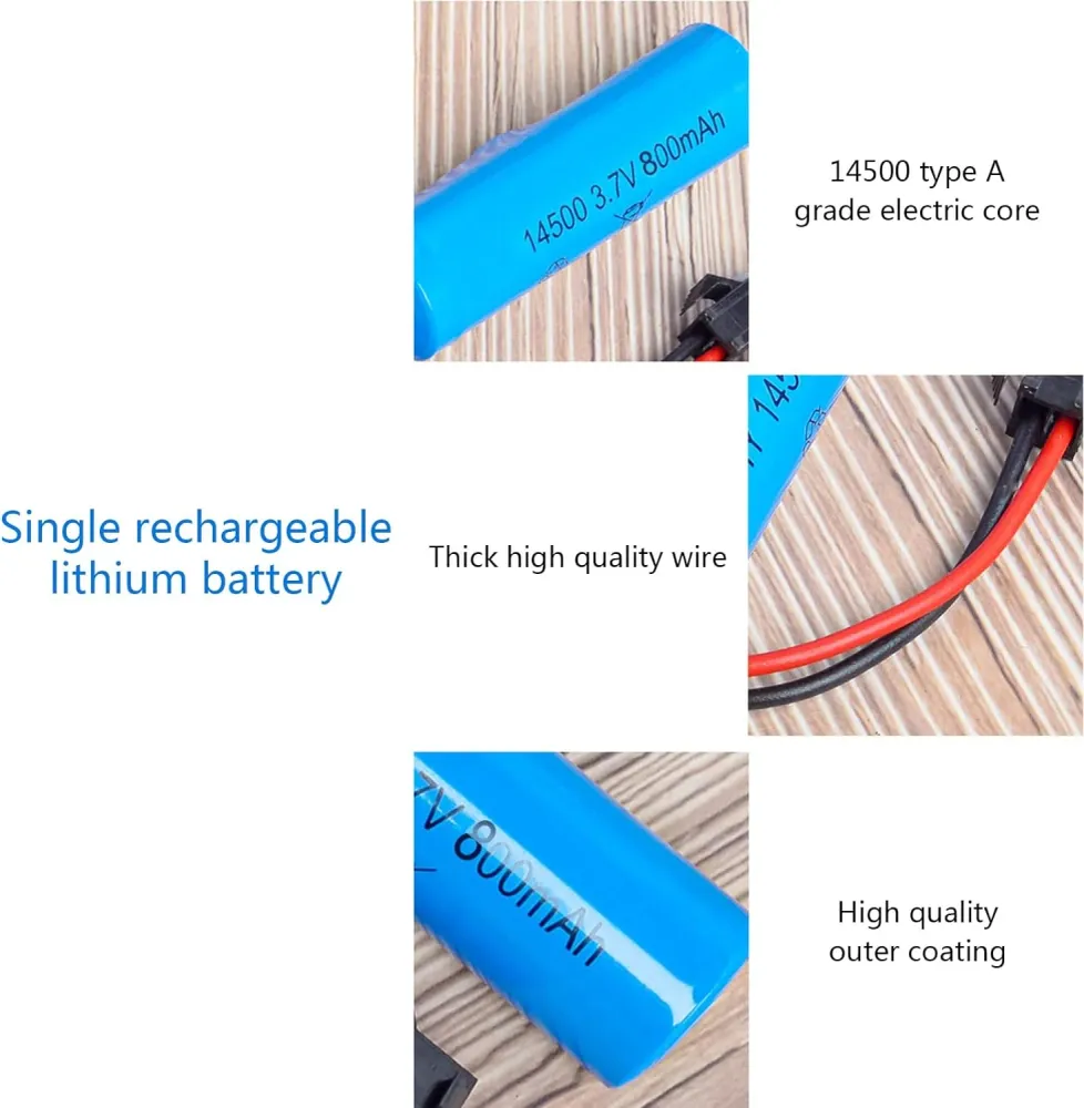 2 kusy 3,7V 800mAh lithium-iontových baterií s konektorem SM-2P, kompatibilní s modelem C2 D828 YUNIQUE GREEN-CLEAN-POWER