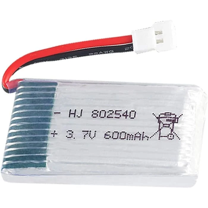 3 kusy dobíjecí Lipo baterie (3,7V, 600mAh Lipo) pro RC kvadrokoptéry Drony Syma X5 X5C X5SC X5SW, Cheerson CX-30W, Skytec...