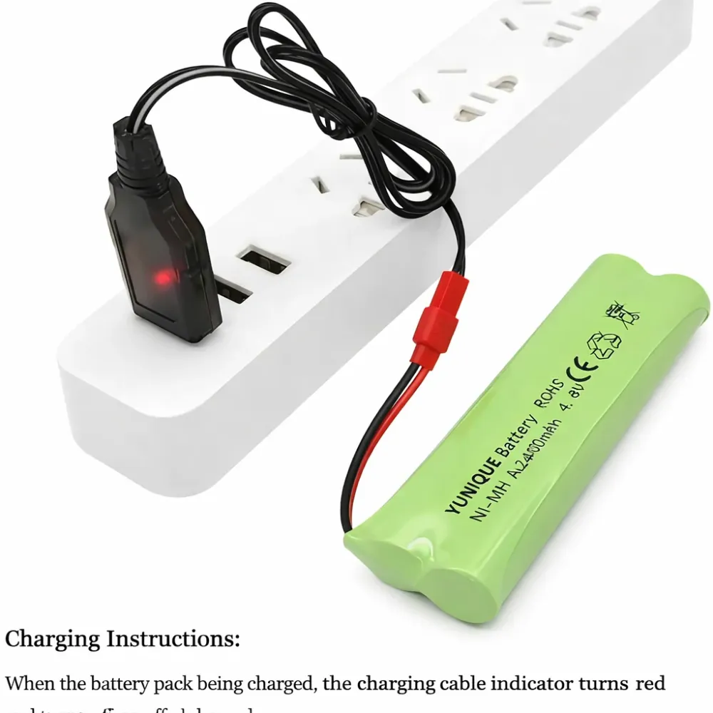 6V Ni-MH 2400 mAh dobíjecí baterie pro dálkové ovládání auta YUNIQUE GREEN-CLEAN-POWER