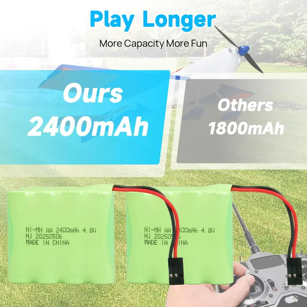 6V Ni-MH 2400 mAh dobíjecí baterie pro dálkové ovládání auta YUNIQUE GREEN-CLEAN-POWER