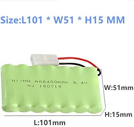 6V Ni-Mh 2400 mAh dobíjecí baterie pro dálkové ovládání do auta + USB nabíjecí kabel YUNIQUE GREEN-CLEAN-POWER