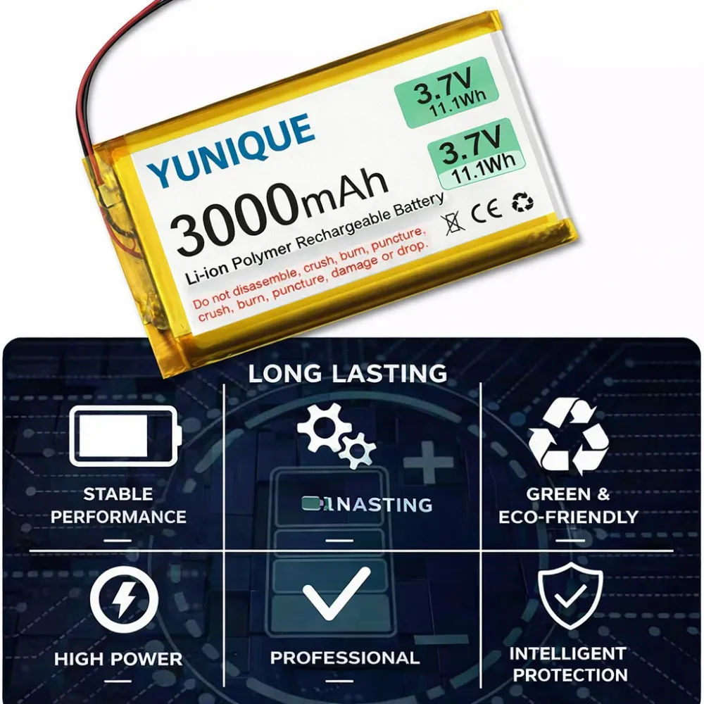 Sada 4 3,7V 3000mAh li-ion baterií s USB nabíječkami pro RC auta, kompatibilní s modely DE45 DE42 1:14 Off-road Drift Raci...
