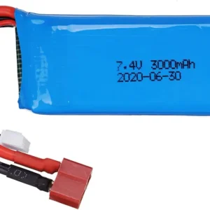 Sada 4 3,7V 3000mAh li-ion baterií s USB nabíječkami pro RC auta, kompatibilní s modely DE45 DE42 1:14 Off-road Drift Raci...