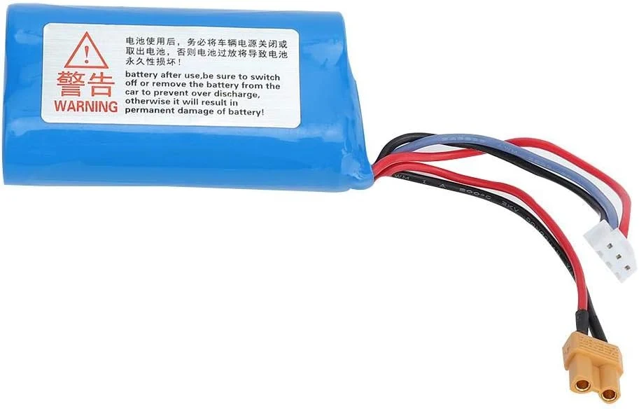 XT30 7.4V 2000mAh 2S LiPo baterie pro HUINA - vysokokapacitní RC příslušenství YUNIQUE GREEN-CLEAN-POWER