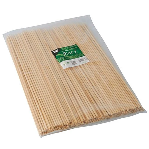 PAPSTAR 200 Schaschlik -spiesjes, hout "puur" Ø 5 mm · 40 cm | Slide (200 stuks)
