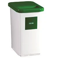 Novocal plastic waste container Contents: 50 liters color: white hinge lid Color: Please Tei | Pack (1 piece)