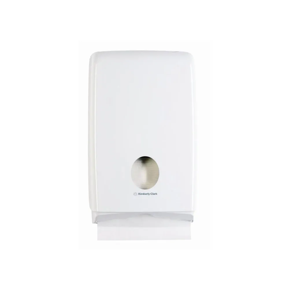 Doador Aquarius ™ Slimfold ™ para toalhas dobradas - Branco - 1 dispensador | Papelão (1 doador) Shock Resistant