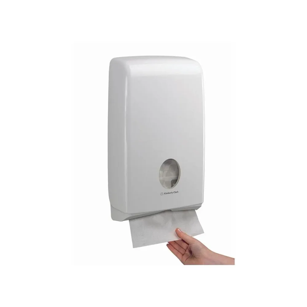 Doador Aquarius ™ Slimfold ™ para toalhas dobradas - Branco - 1 dispensador | Papelão (1 doador) Shock Resistant