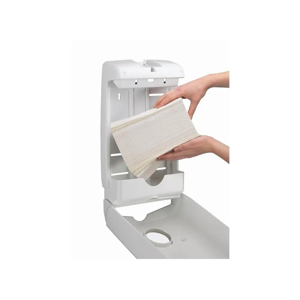 Doador Aquarius ™ Slimfold ™ para toalhas dobradas - Branco - 1 dispensador | Papelão (1 doador) Shock Resistant
