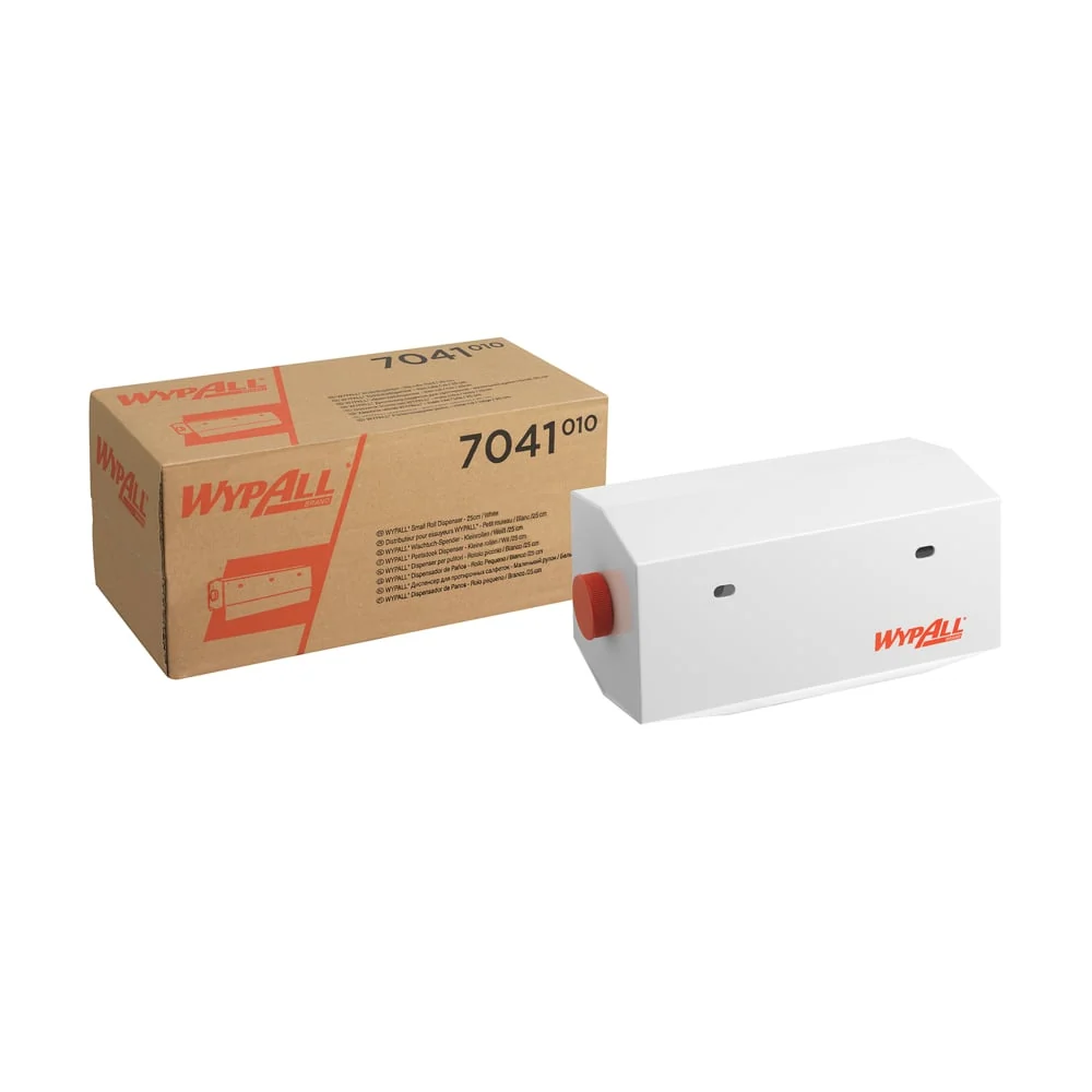 Doador de limpeza do Wypall® - pequenos rolos / branco / 25 cm - 1 dispensador | Papelão (1 doador) from Taiwan