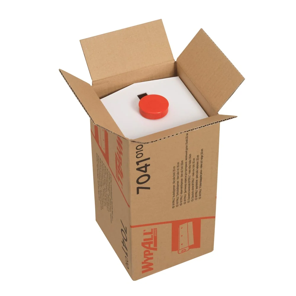 Doador de limpeza do Wypall® - pequenos rolos / branco / 25 cm - 1 dispensador | Papelão (1 doador) from Taiwan
