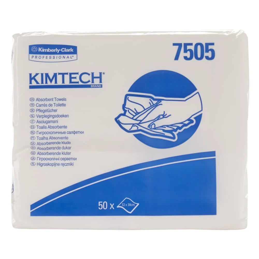 Kimtech® Absorvent Care Panos - Branco - 20 sacos x 50 folhas | Papelão (20 sacolas) Shock Resistant