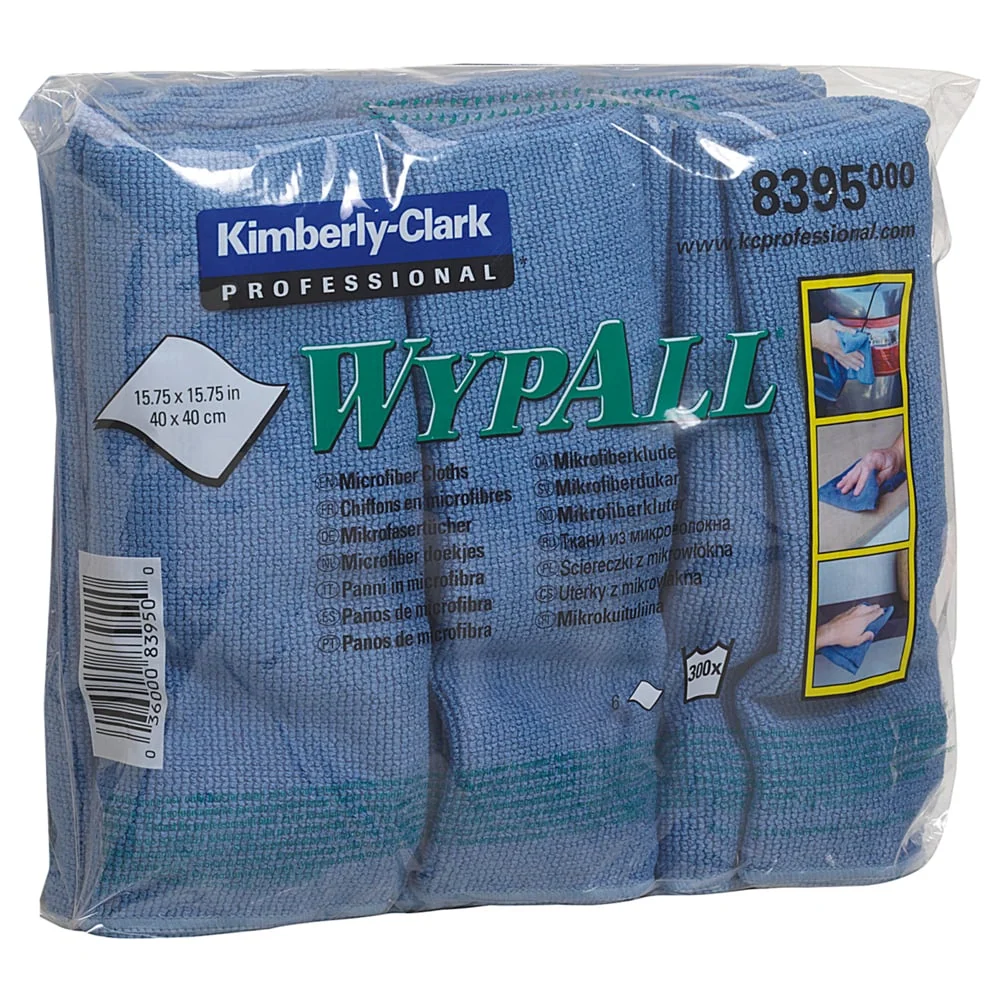 Panos de microfibras wypall® - pano plano / 40 x 40 cm - 100-Pack Bulk Blue