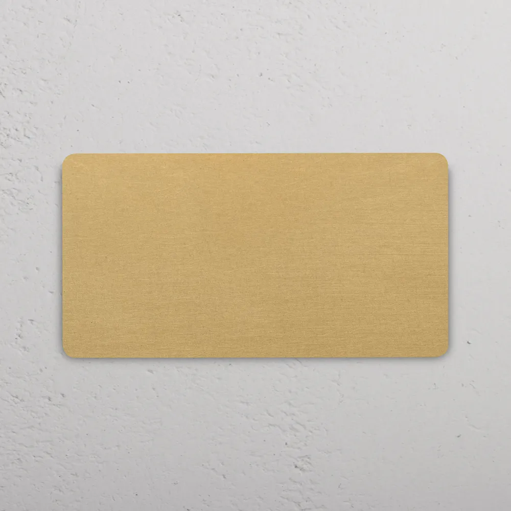 SDHC Memory Card Grove Paired Blank Plate - Antique Brass