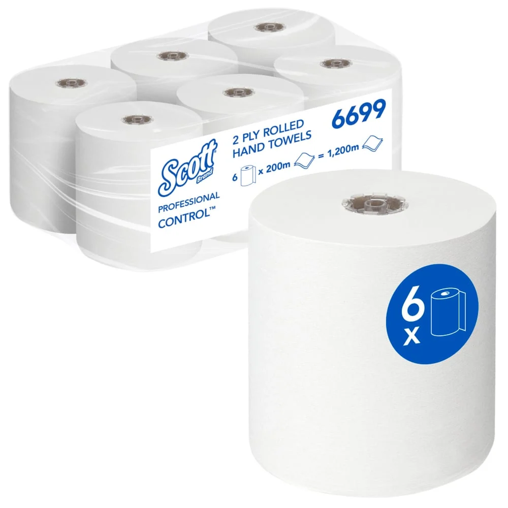 Toalhas Scott® Control ™ - Roll / White Shock Resistant