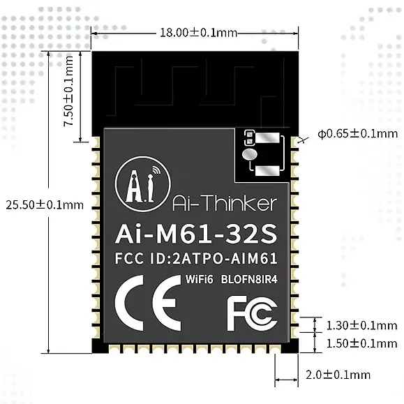 Vývojová deska Ai-Thinker Ai-M61-32S WiFi 6 + BLE 5.3