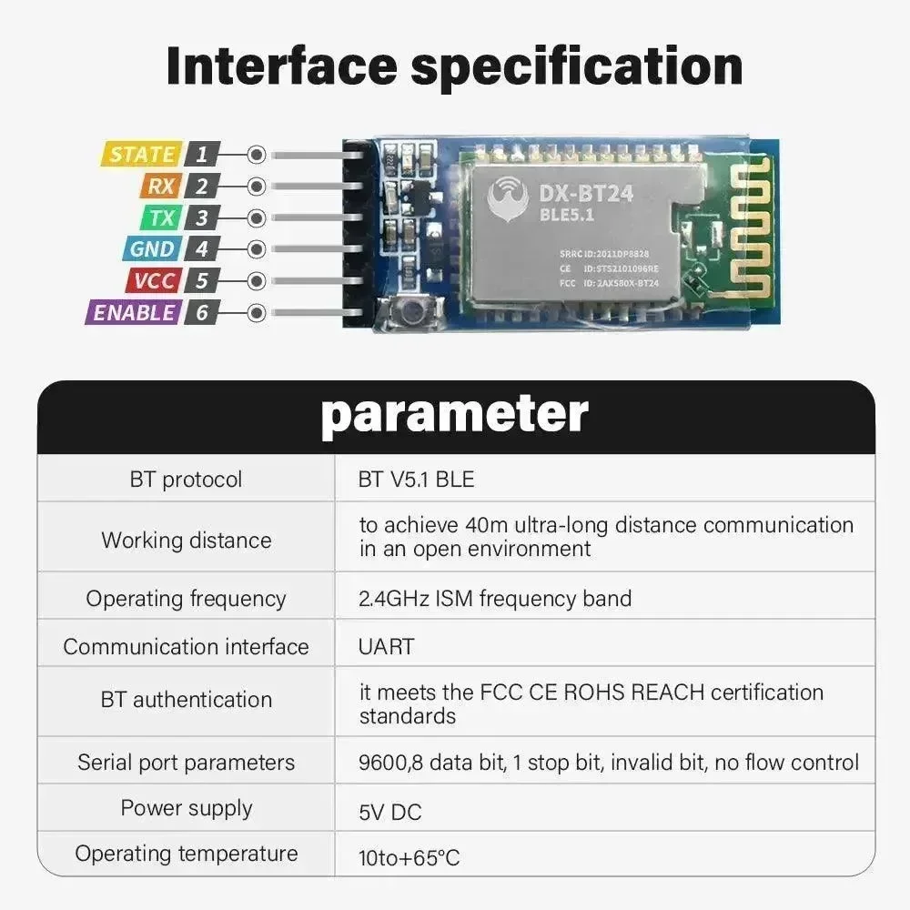 OpenELAB bt-24 Bezdrátový Bluetooth modul RS232 / TTL na UART
