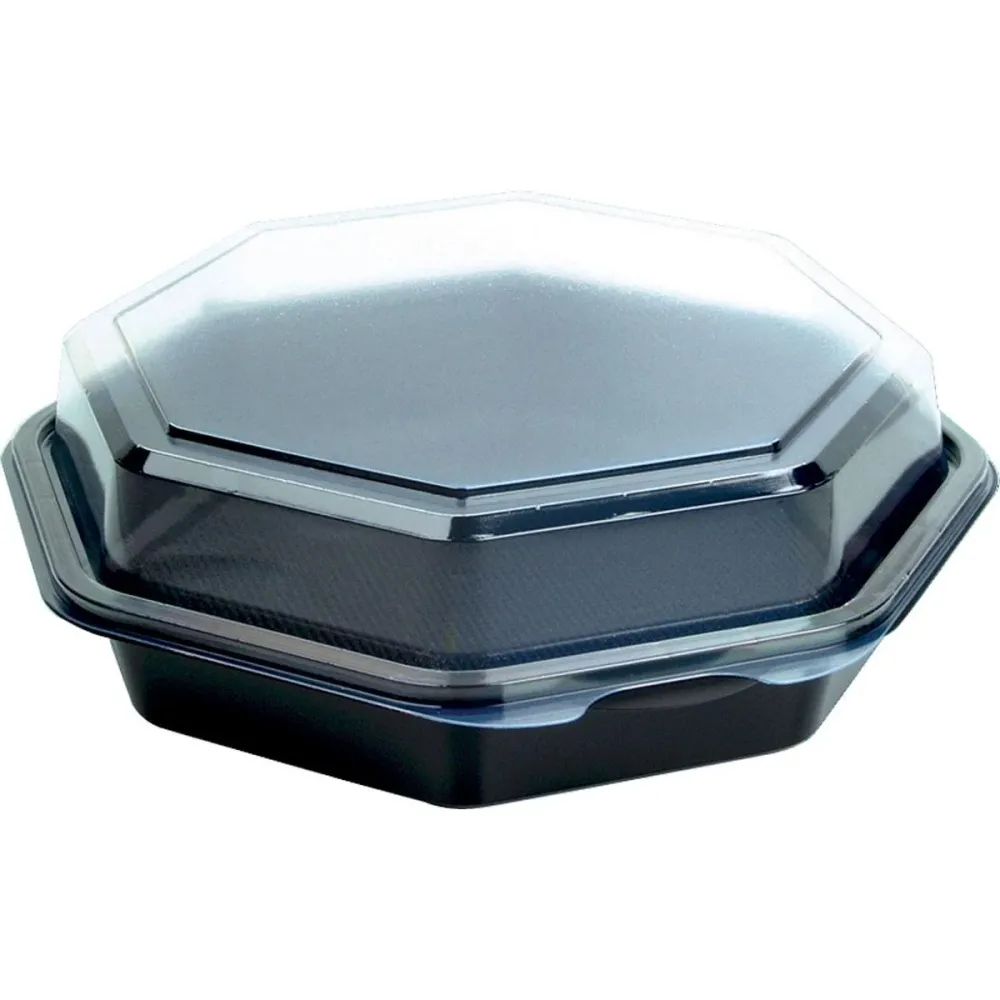 OctaView® (pachet C&C cu 127800) Black / Transparent PS 190x190x60 | Pachet (35 de bucăți)