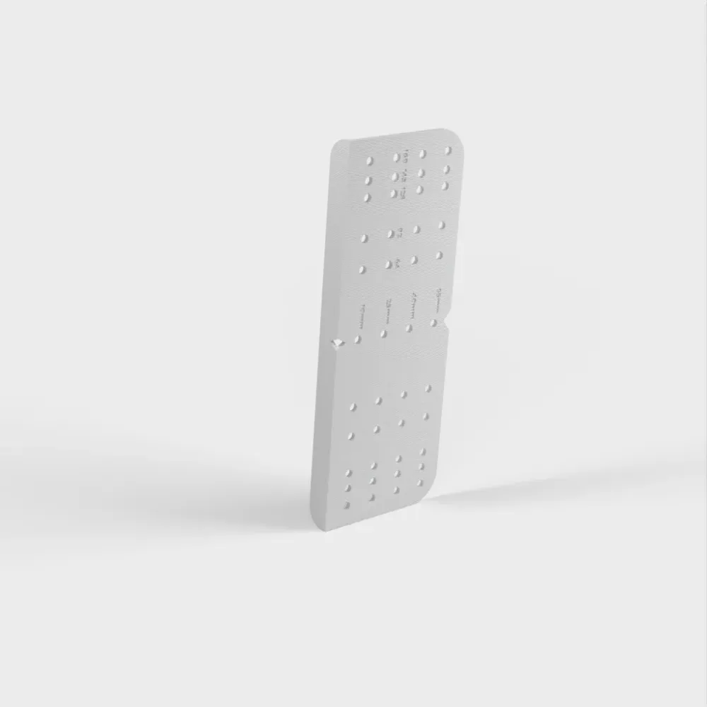 Ikea Bohrschablone / Boringsguide til 160mm Hullafstand Hvid
