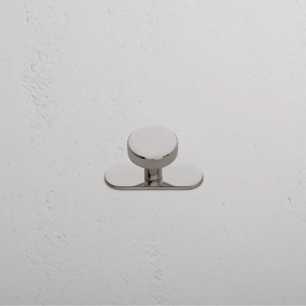 Kilburn Cabinet Knob Medium - Polished Nickel Kitchen Cabinets