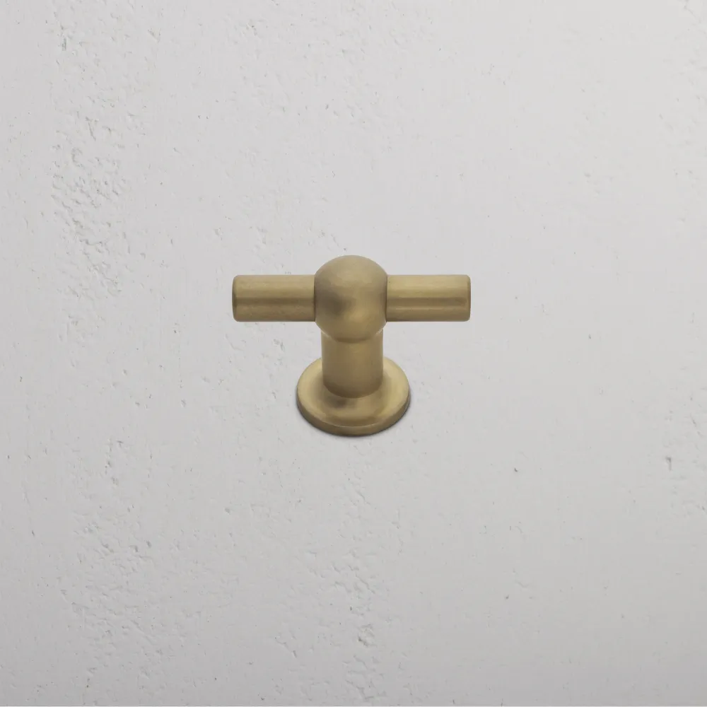 Měkké zavírání s tlumením Harper T-Bar Cabinet Handle Medium - Antique Zlatý kov