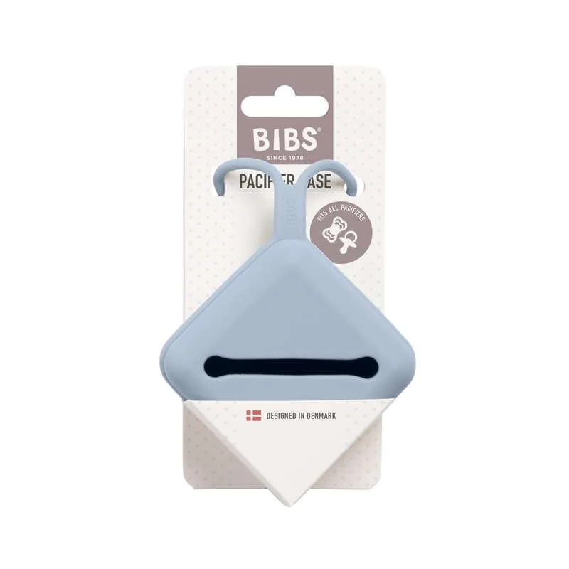 Modular Compartment BIBS Accessories Pacifier Case - Silikone - Sutteboks m. Plads til 3 Sutter - Dusty Blue