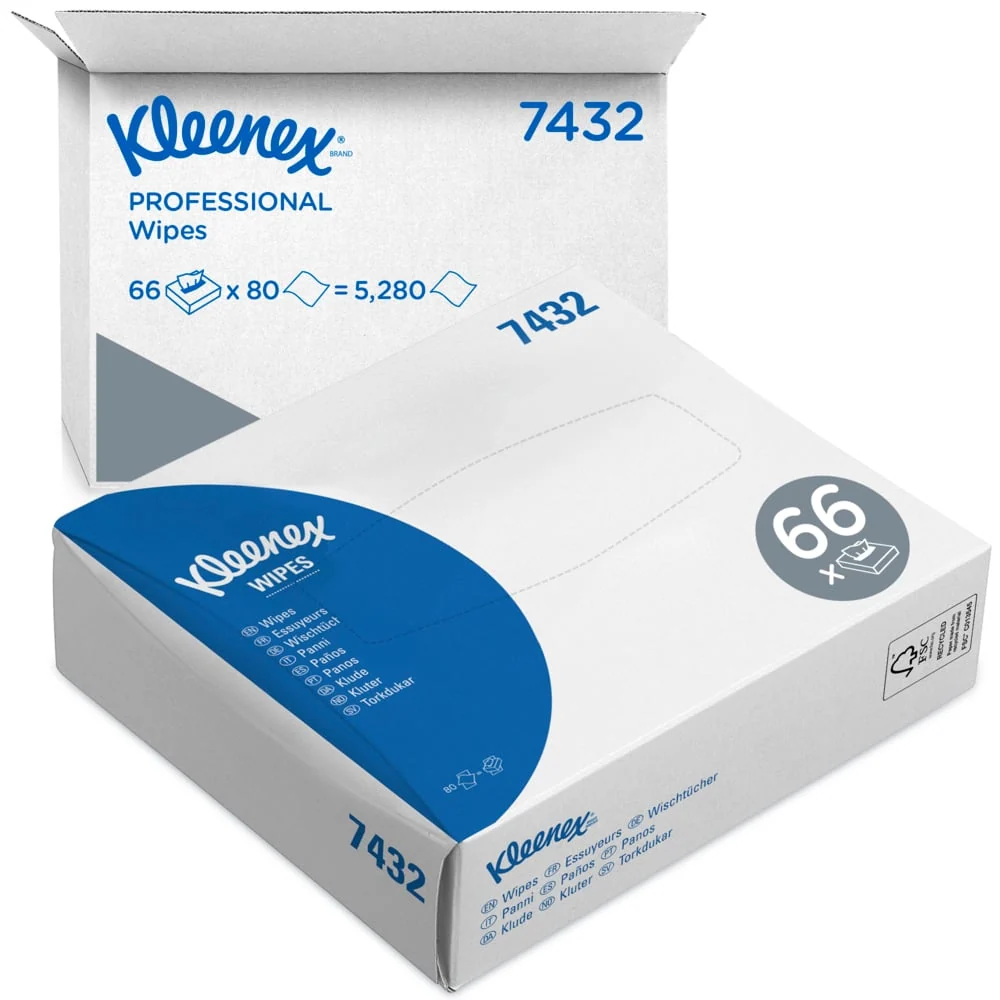 Ordem de limpeza Kleenex® - Interfold / White - 66 caixas x 80 folhas | Papelão (66 caixas)