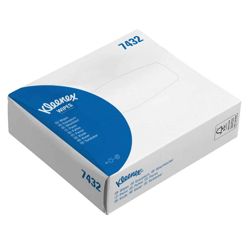 Ordem de limpeza Kleenex® - Interfold / White - 66 caixas x 80 folhas | Papelão (66 caixas)