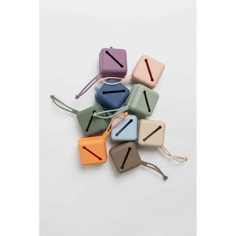Zippered Tech Pouch BIBS Accessories Pacifier Case - Silikone - Sutteboks m. Plads til 3 Sutter - Blush