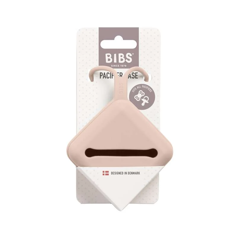 Zippered Tech Pouch BIBS Accessories Pacifier Case - Silikone - Sutteboks m. Plads til 3 Sutter - Blush