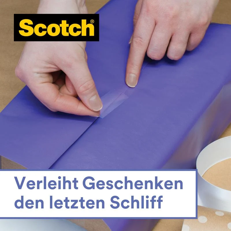 Scotch® Geschenk-Klebeband im Handabroller, CAT 15, 19 mm x 15 m | Packung (1 Rolle)