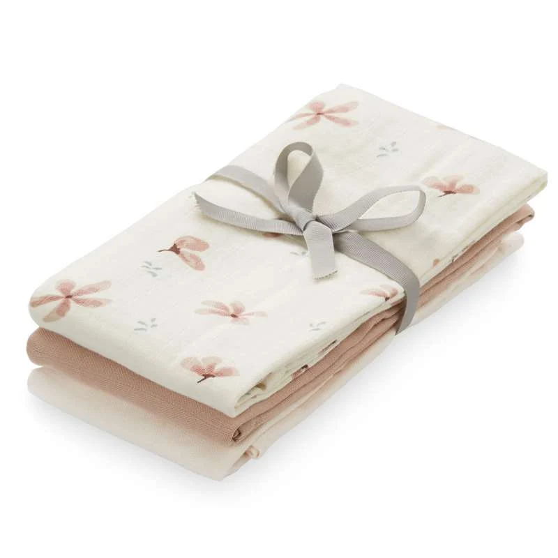 Cam Cam Copenhagen Látková plena - 3-balení - GOTS - Mix Windflower Creme/Dusty Rose/Powder