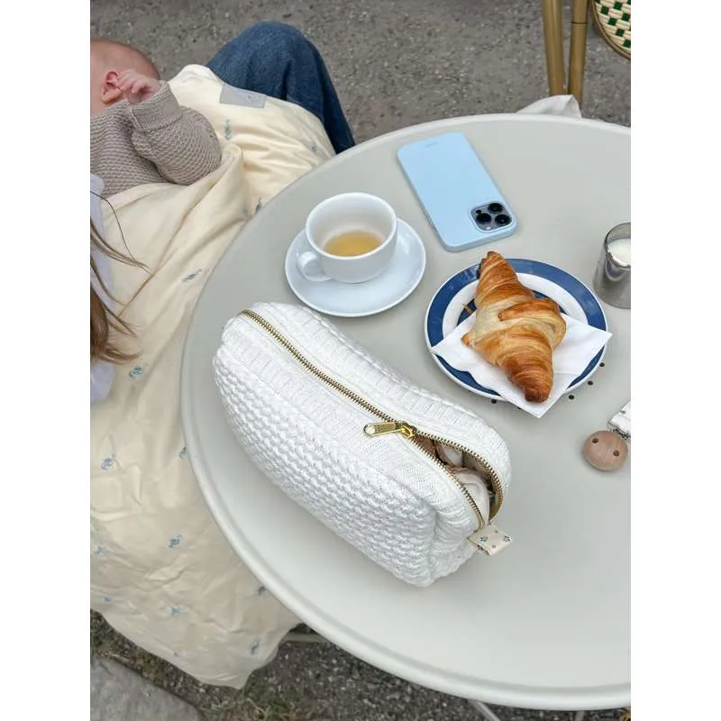 Cam Cam Copenhagen Toaletní taška - Pletené - OCS - Bílá/Capri
